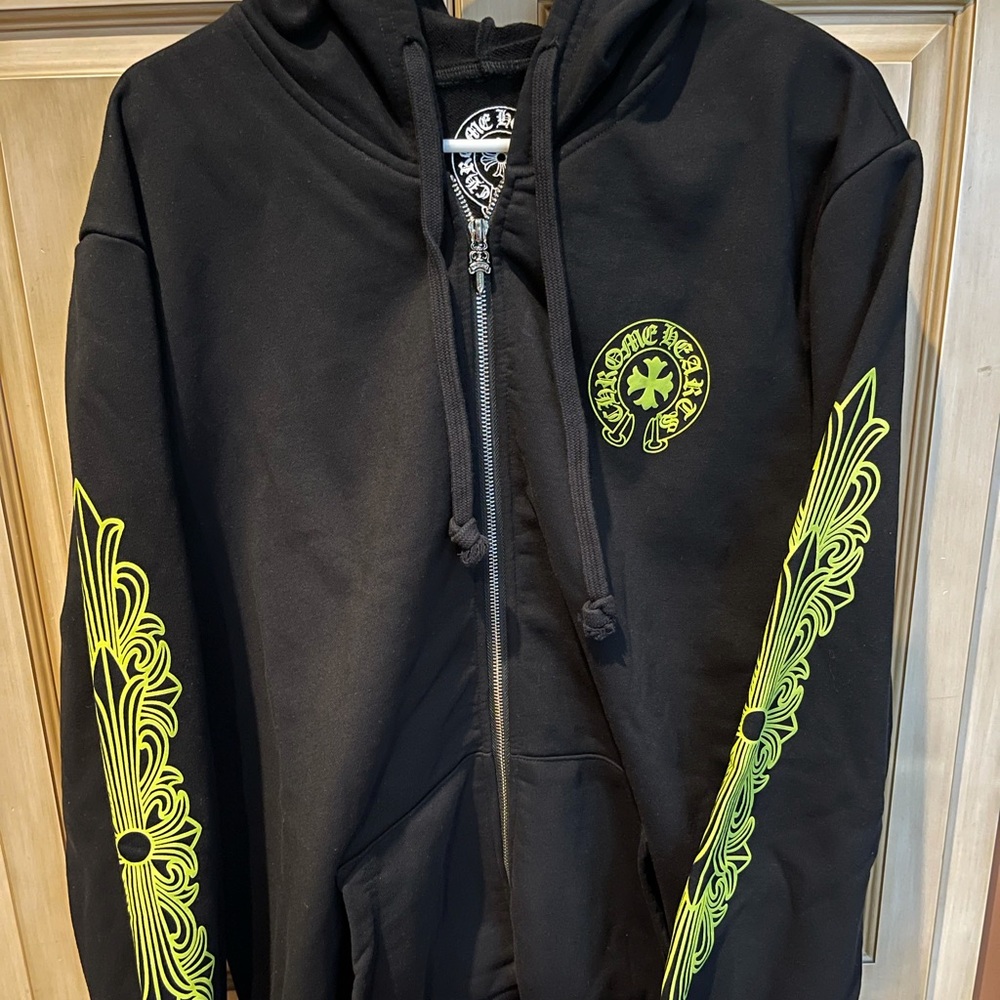 Chrome Hearts Zip Up Jacket Neon Green